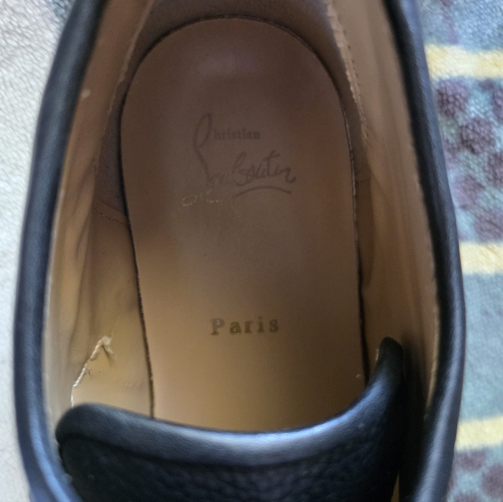 Christian Louboutin Black Sneakers with Red Detail - Picture 3 of 7